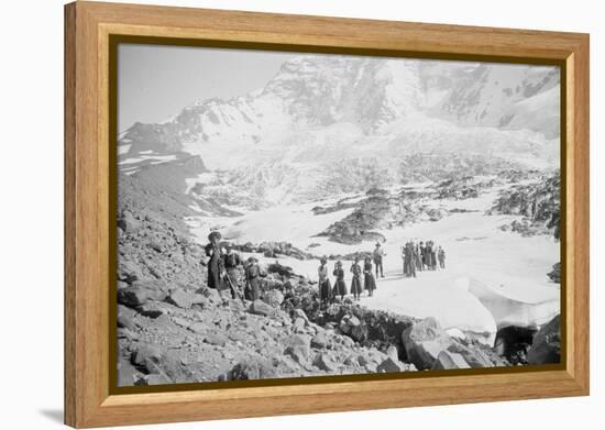 Party of Women Mountaineers in the North Cascades, Circa 1909-Asahel Curtis-Framed Premier Image Canvas