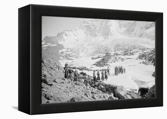 Party of Women Mountaineers in the North Cascades, Circa 1909-Asahel Curtis-Framed Premier Image Canvas