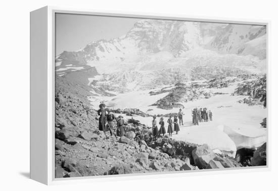 Party of Women Mountaineers in the North Cascades, Circa 1909-Asahel Curtis-Framed Premier Image Canvas