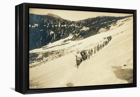 Party of Women Mountaineers in the North Cascades, Circa 1909-Asahel Curtis-Framed Premier Image Canvas