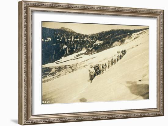 Party of Women Mountaineers in the North Cascades, Circa 1909-Asahel Curtis-Framed Giclee Print