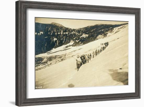 Party of Women Mountaineers in the North Cascades, Circa 1909-Asahel Curtis-Framed Giclee Print