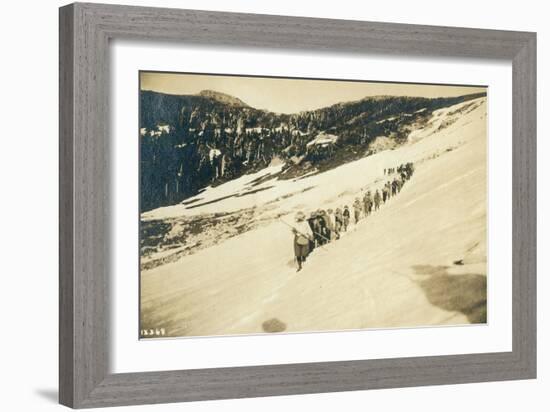 Party of Women Mountaineers in the North Cascades, Circa 1909-Asahel Curtis-Framed Giclee Print