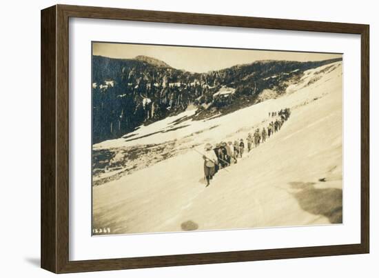 Party of Women Mountaineers in the North Cascades, Circa 1909-Asahel Curtis-Framed Giclee Print