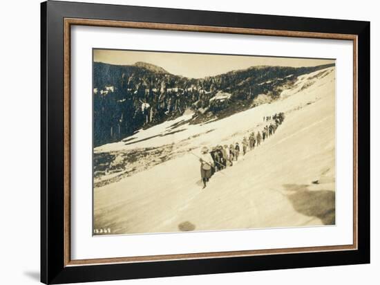 Party of Women Mountaineers in the North Cascades, Circa 1909-Asahel Curtis-Framed Giclee Print