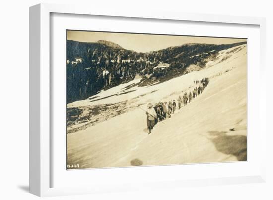 Party of Women Mountaineers in the North Cascades, Circa 1909-Asahel Curtis-Framed Giclee Print