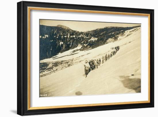 Party of Women Mountaineers in the North Cascades, Circa 1909-Asahel Curtis-Framed Giclee Print