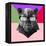 Party Panther in Glasses-Lisa Kroll-Framed Stretched Canvas