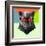 Party Panther in Red Glasses-Lisa Kroll-Framed Art Print