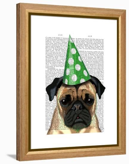 Party Pug-Fab Funky-Framed Stretched Canvas