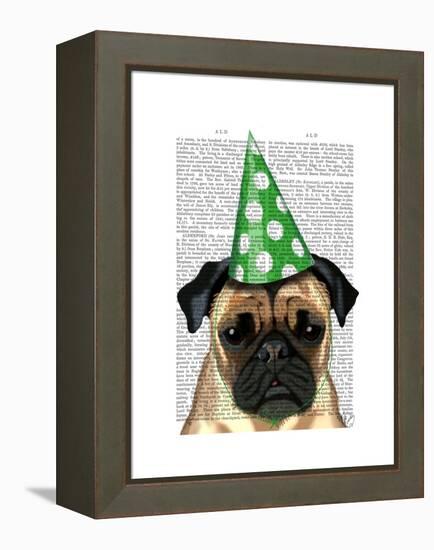 Party Pug-Fab Funky-Framed Stretched Canvas