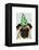 Party Pug-Fab Funky-Framed Stretched Canvas