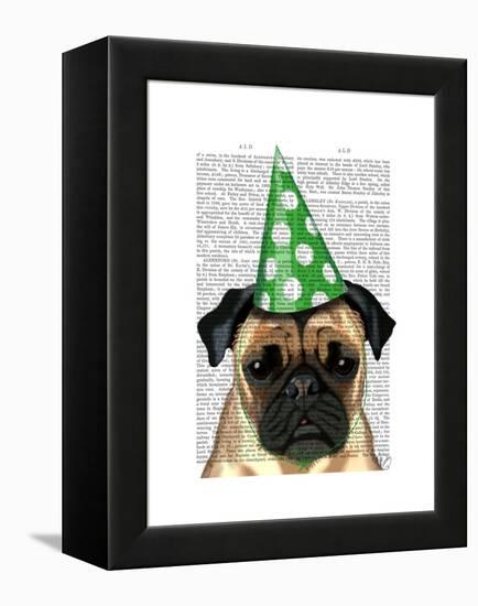 Party Pug-Fab Funky-Framed Stretched Canvas