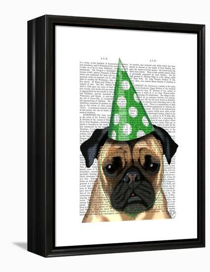 Party Pug-Fab Funky-Framed Stretched Canvas