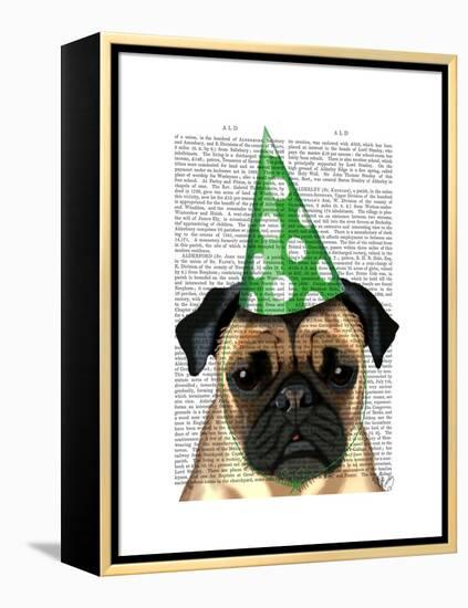 Party Pug-Fab Funky-Framed Stretched Canvas