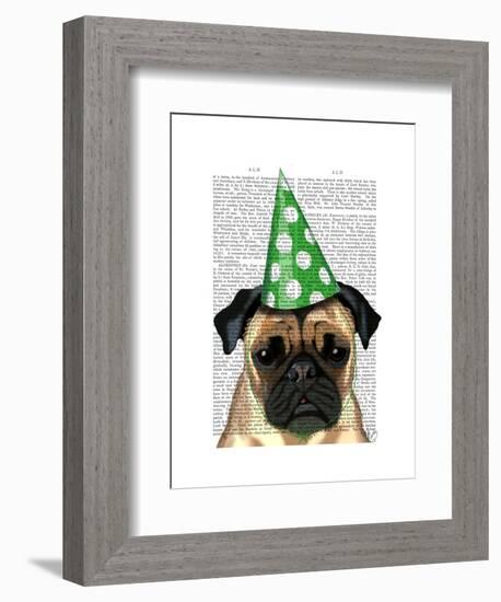 Party Pug-Fab Funky-Framed Art Print