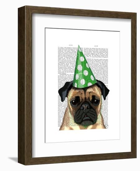 Party Pug-Fab Funky-Framed Art Print