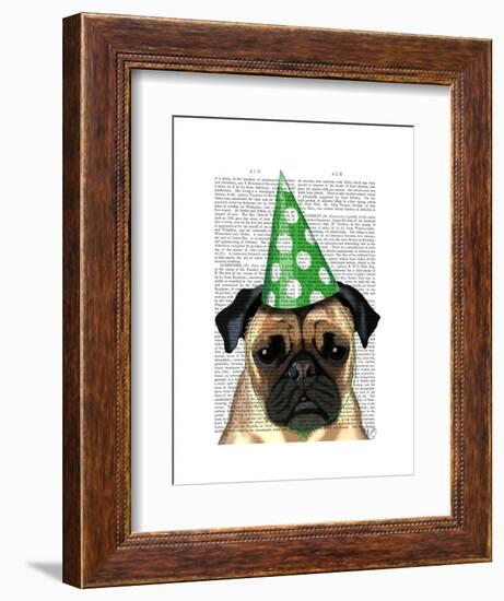 Party Pug-Fab Funky-Framed Art Print