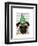 Party Pug-Fab Funky-Framed Art Print