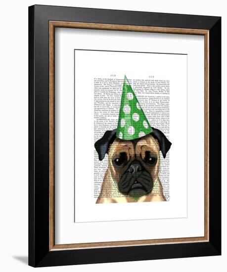 Party Pug-Fab Funky-Framed Art Print