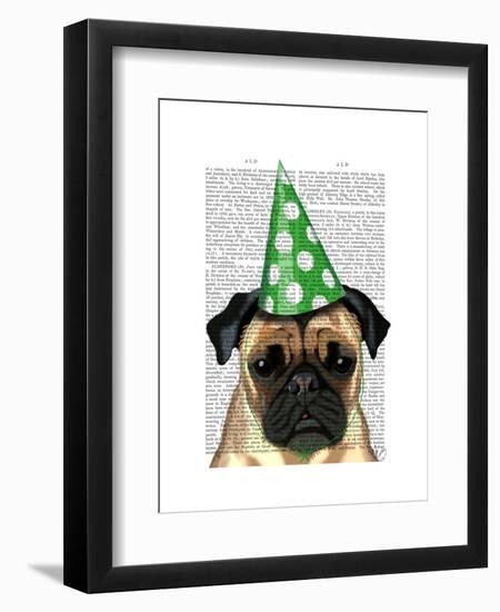 Party Pug-Fab Funky-Framed Art Print