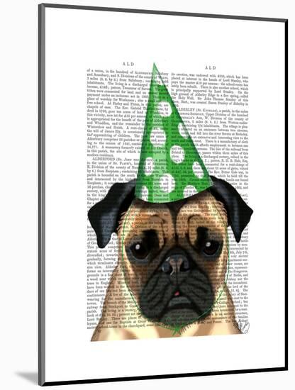 Party Pug-Fab Funky-Mounted Art Print