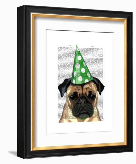 Party Pug-Fab Funky-Framed Art Print