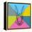 Party Rabbit-Lisa Kroll-Framed Stretched Canvas