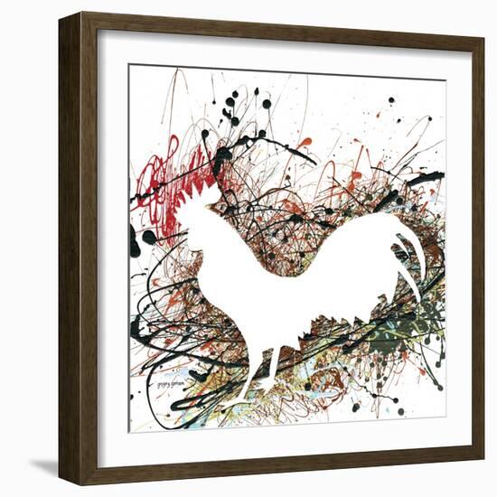 Party Rooster II-Gregory Gorham-Framed Art Print