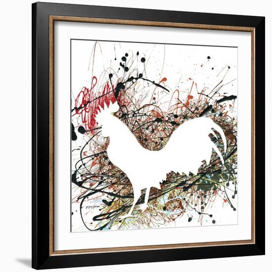 Party Rooster II-Gregory Gorham-Framed Art Print