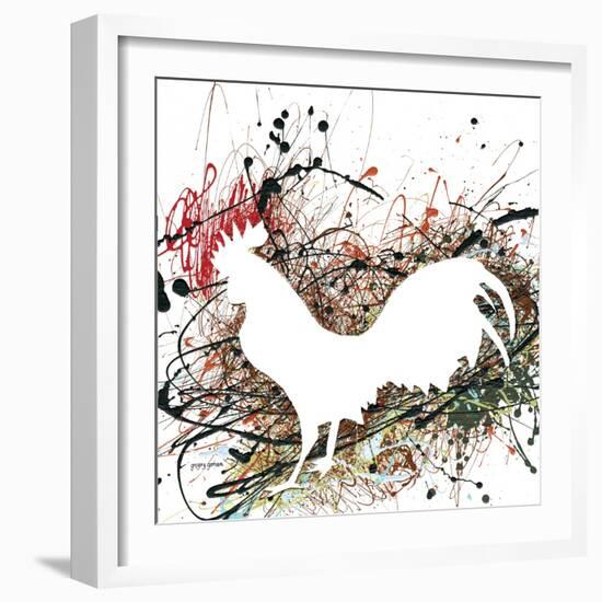 Party Rooster II-Gregory Gorham-Framed Art Print