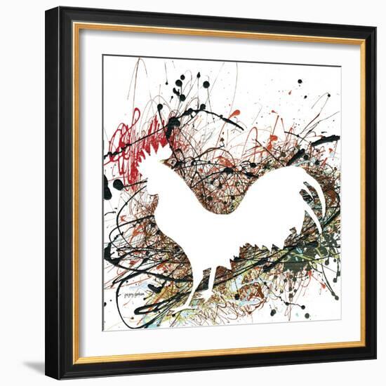 Party Rooster II-Gregory Gorham-Framed Art Print