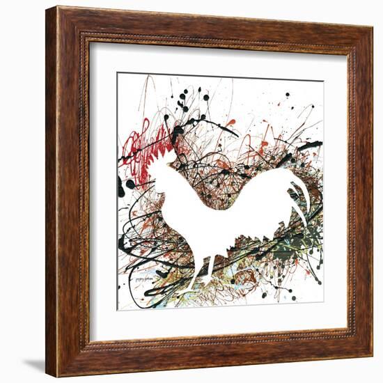 Party Rooster II-Gregory Gorham-Framed Art Print