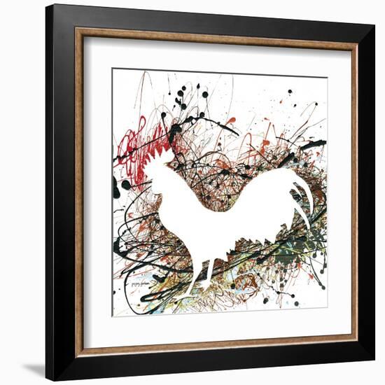 Party Rooster II-Gregory Gorham-Framed Art Print