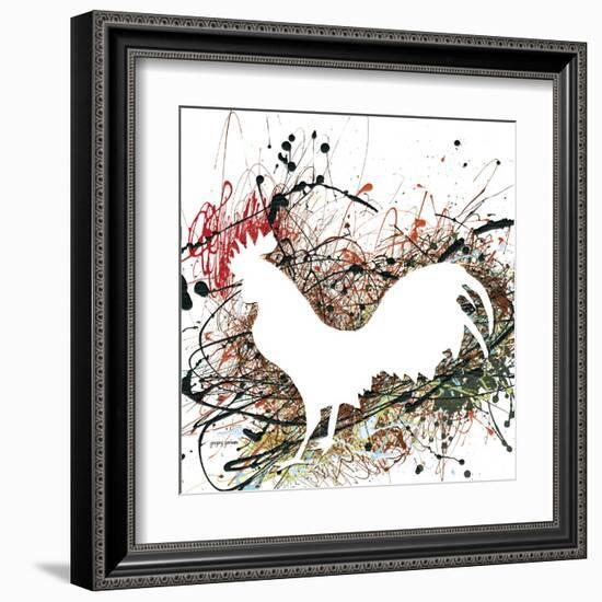 Party Rooster II-Gregory Gorham-Framed Art Print