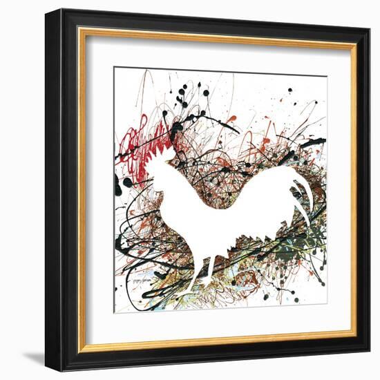 Party Rooster II-Gregory Gorham-Framed Art Print