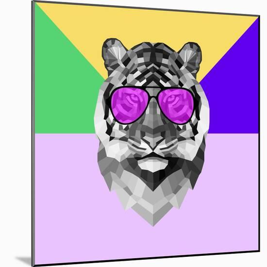 Party Tiger in Glasses-Lisa Kroll-Mounted Art Print