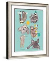 Party With Sloths-Hanna Melin-Framed Art Print