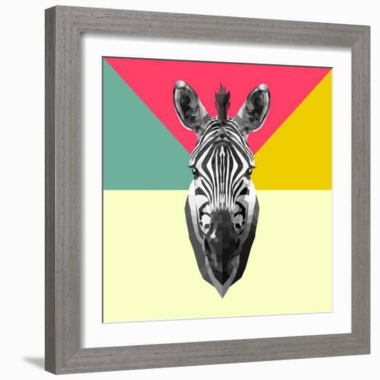 Party Zebra Head-NaxArt-Framed Art Print