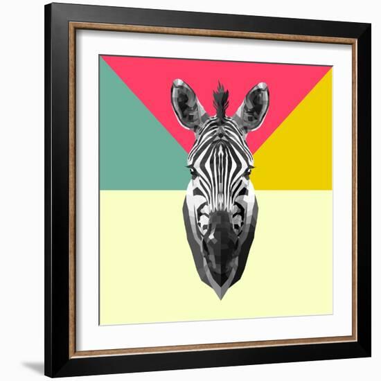 Party Zebra Head-NaxArt-Framed Art Print