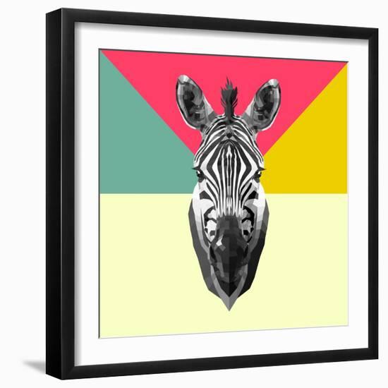 Party Zebra Head-NaxArt-Framed Art Print