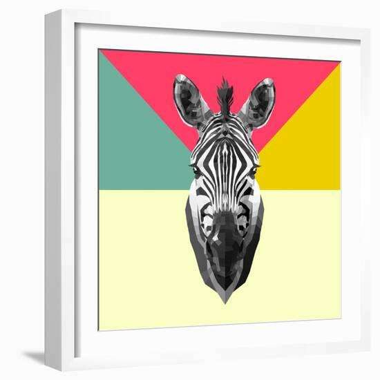 Party Zebra Head-NaxArt-Framed Art Print