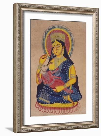 Parvati Nursing Ganesha, India-null-Framed Giclee Print