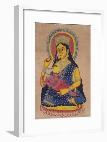 Parvati Nursing Ganesha, India-null-Framed Giclee Print