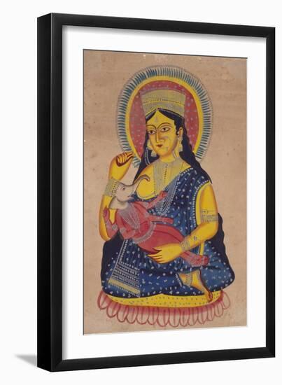 Parvati Nursing Ganesha, India--Framed Giclee Print