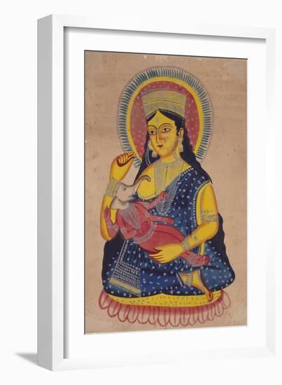 Parvati Nursing Ganesha, India-null-Framed Giclee Print