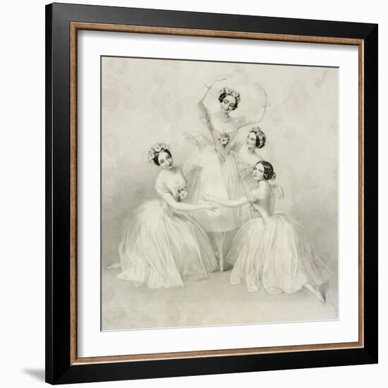 Pas de Quatre, Her Majesty's Theatre, c.1845-Thomas H. Maguire-Framed Giclee Print