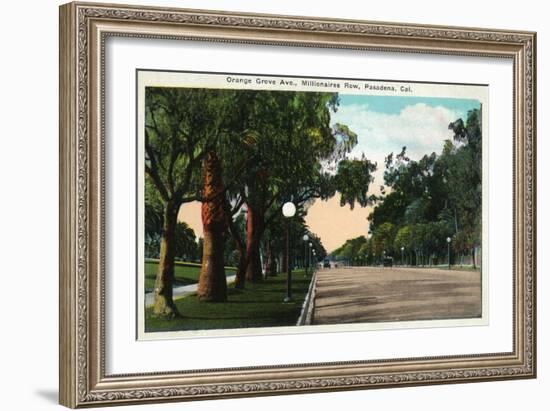 Pasadena, California - Millionaire Row, Orange Grove Avenue-Lantern Press-Framed Art Print