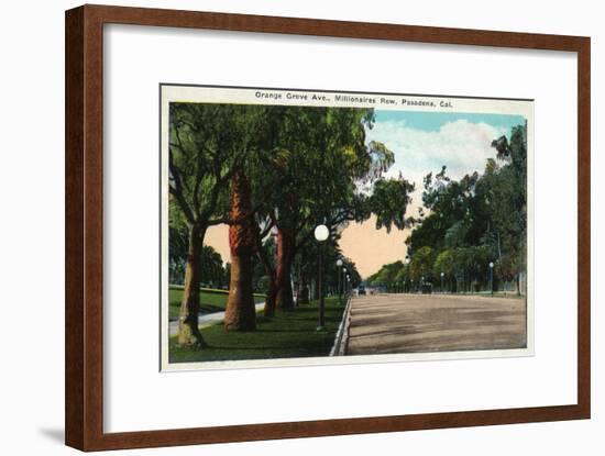 Pasadena, California - Millionaire Row, Orange Grove Avenue-Lantern Press-Framed Art Print