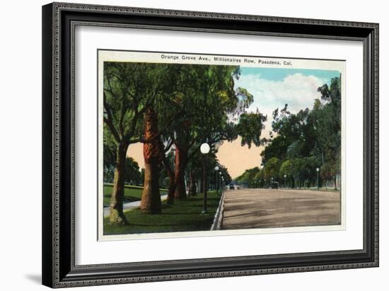 Pasadena, California - Millionaire Row, Orange Grove Avenue-Lantern Press-Framed Art Print